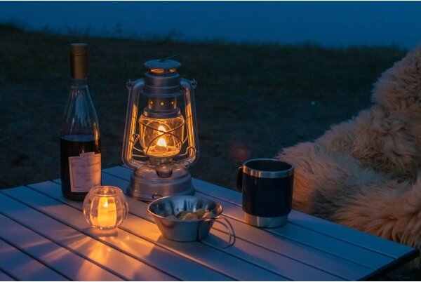Brilagi - Petrolejová lampa LANTERN 28 cm stříbrná