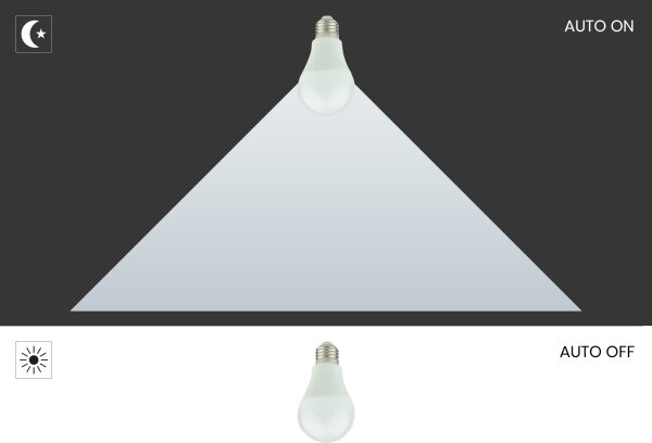 LED Žárovka se senzorem soumraku A60 E27/9W/230V 3000K