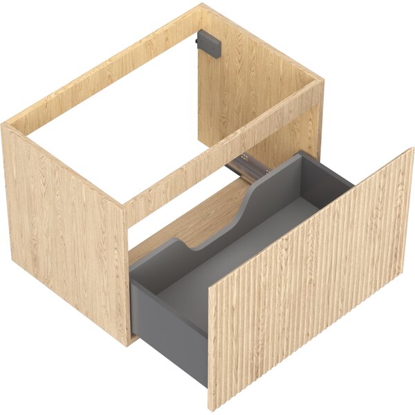 Mexen Rivel, koupelnová skříňka 70 cm, 1 zásuvka, drážkovaná, dub, 91A20-07047-1-BF81