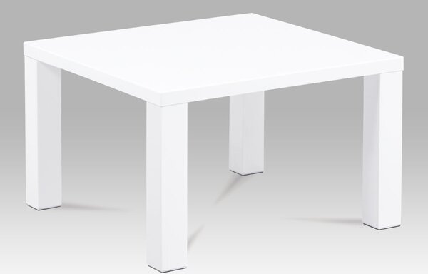Autronic - Konferenční stolek 80x80x50, vysoký lesk bílý - AHG-501 WT