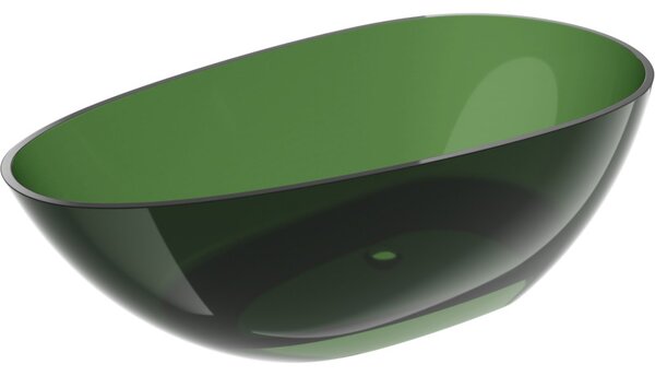 Mexen Glass, volně stojící průsvitná vana 170 x 85 cm, chromová zátka, 58061708502