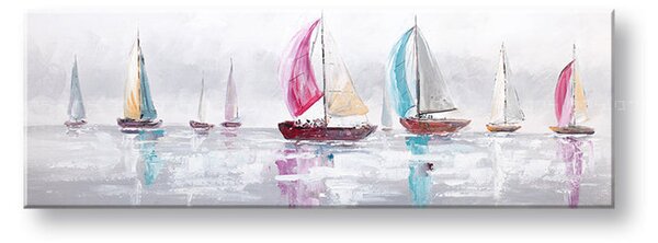 Malovaný obraz na stěnu LODE 1 díl - 120x40 cm - 120×40 cm / Klasický 2 cm