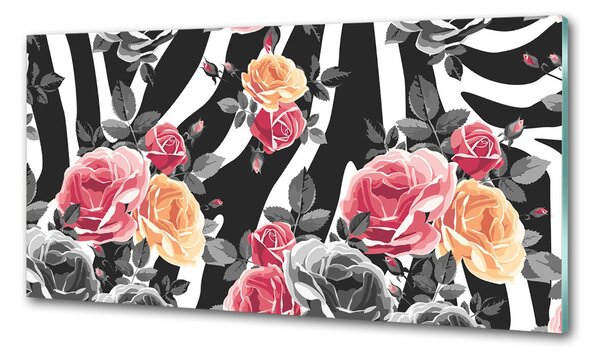 Panel do kuchyně Růže pozadí zebra pksh-172624973