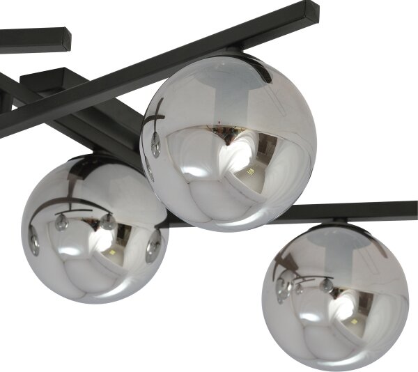 Stropní svítidlo SMART 4xE14/10W/230V černá/šedá
