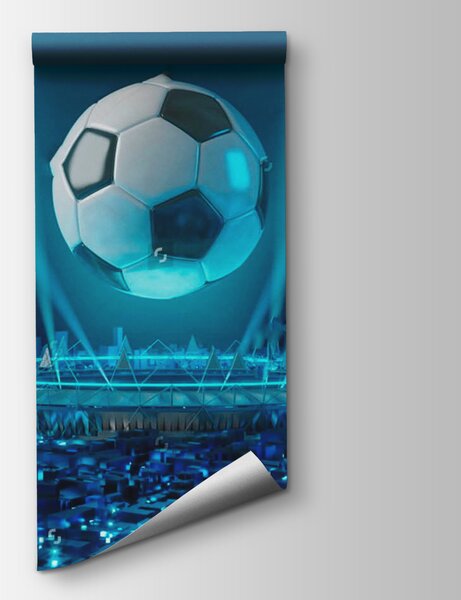 Fototapeta Fotbalový míč nad stadionem, Dětské fototapety, Populární fototapety, u72793 - Tapeko.co.cz