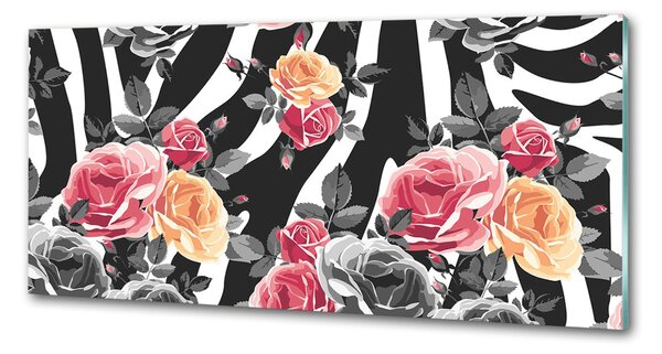 Panel do kuchyně Růže pozadí zebra pksh-172624973