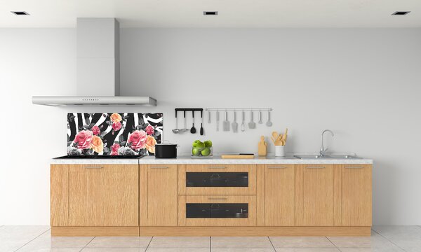 Panel do kuchyně Růže pozadí zebra pksh-172624973