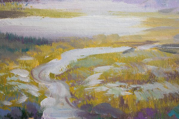 Malovaný obraz na stěnu LUKE 1-dílný 70x70 cm - 70×70 cm / Klasický 2 cm