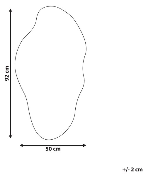Zrcadlo ASSIGNY 50 cm 92 cm Hnědá