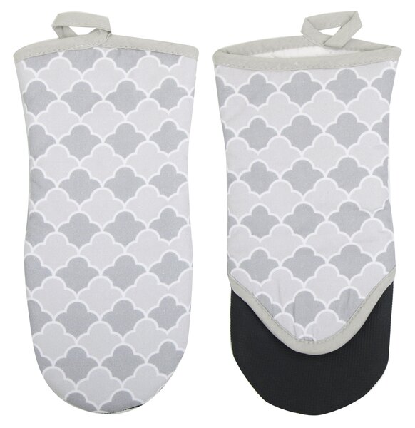 Kuchyňská bavlněná rukavice se silikonovou chňapkou VERONA 1 ks, šedá, 100% bavlna 15x30 cm Essex