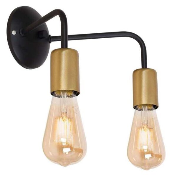 Nástěnné svítidlo BRENDA 2xE27/60W/230V černá/zlatá