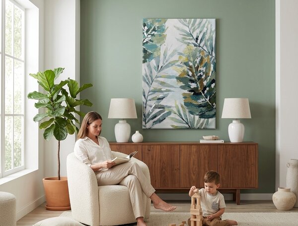 Malovaný obraz na stěnu PÍSMENO 1 díl 60x90 cm - 60×90 cm / Klasický 2 cm