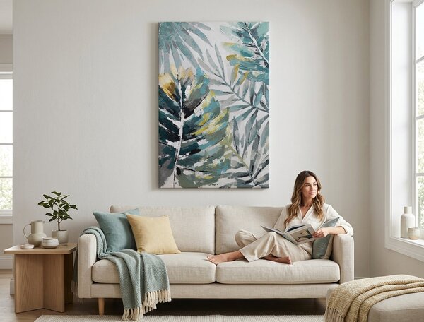 Malovaný obraz na stěnu PÍSMENO 1 díl 60x90 cm - 60×90 cm / Klasický 2 cm