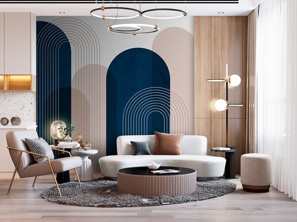 Fototapeta Modré a růžové umění, Designové fototapety na zeď, Populární fototapety, u73098 - Tapeko.co.cz