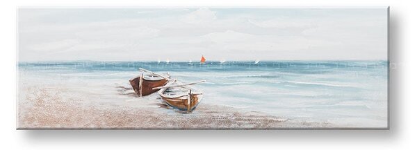 Malovaný obraz na stěnu PLÁŽ 1 díl - 120x40 cm - 120×40 cm / Klasický 2 cm