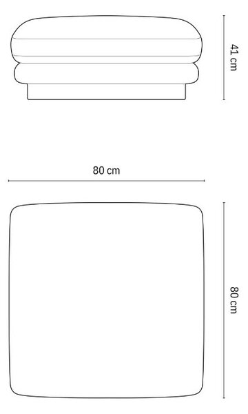 Micadoni Podnožka Torino 80 x 80 cm
