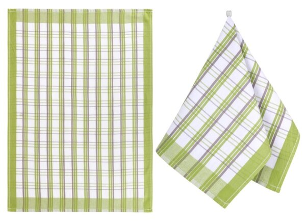 Bellatex Kuchyňská utěrka 1 ks 50x70 cm Kostka Zelená