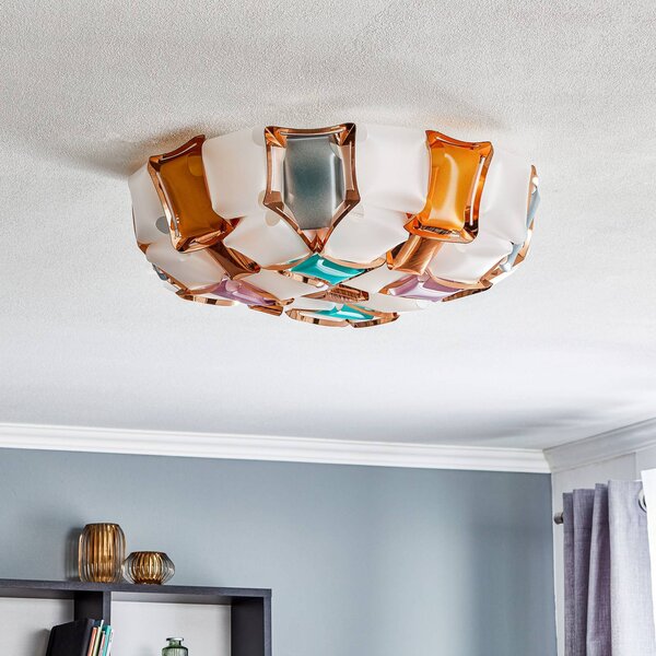 Slamp Stropní světlo Mida, 50 cm, vícebarevné, stmívatelný, Vícebarevná, Obývací pokoj / jídelna, Plast, Design, Nástěnné svítidlo