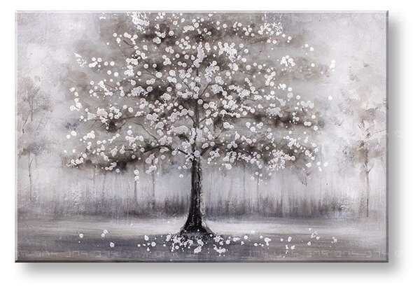 Malovaný obraz na stěnu STROM 1 díl 90x60 cm - 90×60 cm / Klasický 2 cm