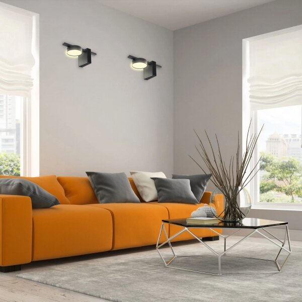 LED Nástěnné svítidlo JOY 1xGX53/6W/230V černá