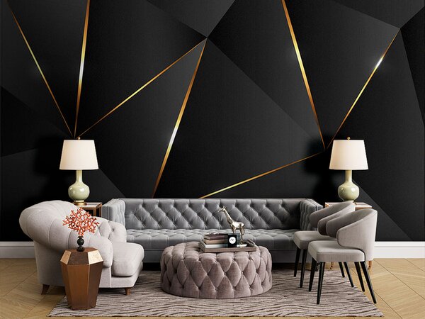 Fototapeta Abstraktní tvary s třpytivými liniemi, 3D fototapety, Populární fototapety, u73616 - Tapeko.co.cz