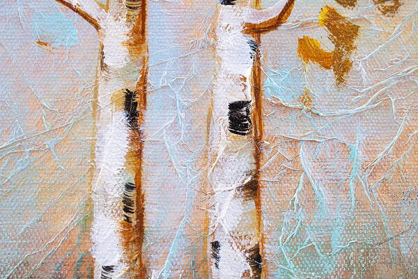 Malovaný obraz na stěnu STROMY 1 díl - 90x60 cm - 90×60 cm / Klasický 2 cm