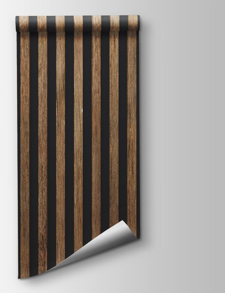 Fototapeta Dřevěné lamely na tmavém pozadí, Designové fototapety na zeď, Populární fototapety, u73670 - Tapeko.co.cz