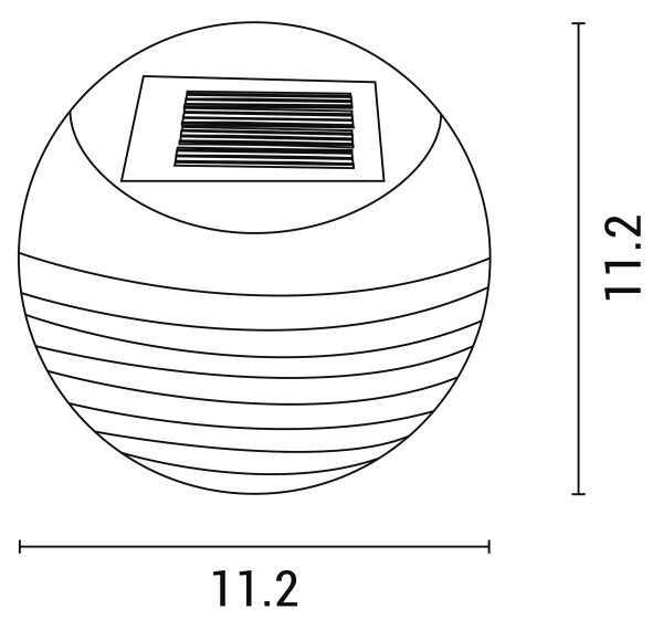 LED Solární nástěnné svítidlo se senzorem LED/0,06W/1,2V 3000K IP44