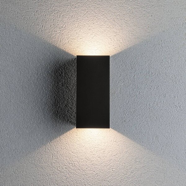 Paulmann LED venkovní nástěnné svítidlo Flame, 22 cm, antracitová, nahoru/dolů, Černá, Hliník, Moderní, Nástěnné svítidlo