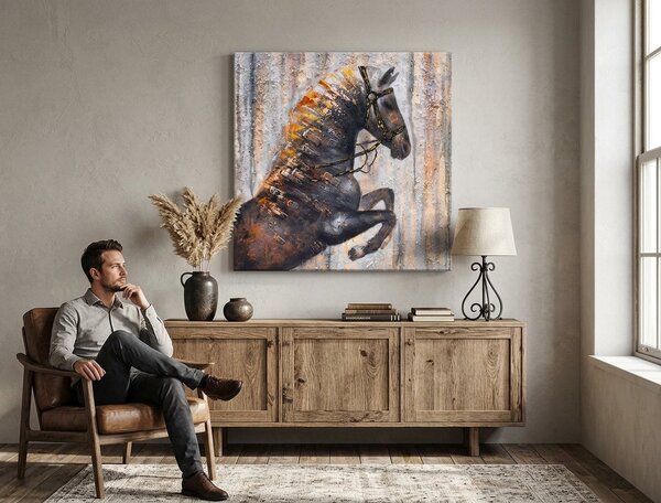 Malovaný obraz na stěnu TĚLO 1 díl 75x75 cm - 75×75 cm / Klasický 2 cm