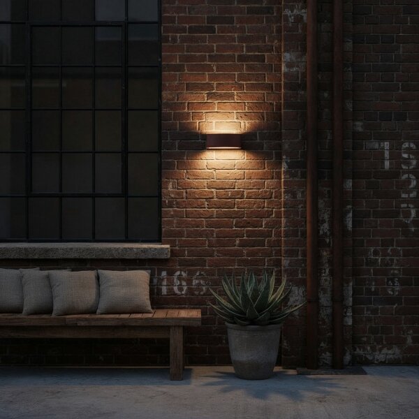 Ideal Lux - Venkovní nástěnné svítidlo ANDROMEDA 1xE27/60W/230V IP55 hnědá