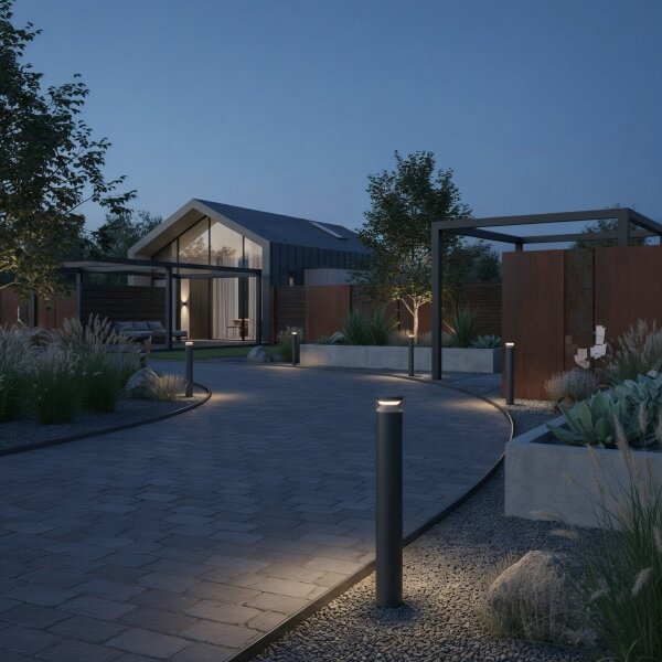 Ideal Lux - LED Venkovní lampa BOEING LED/14W/230V 100 cm IP65 černá
