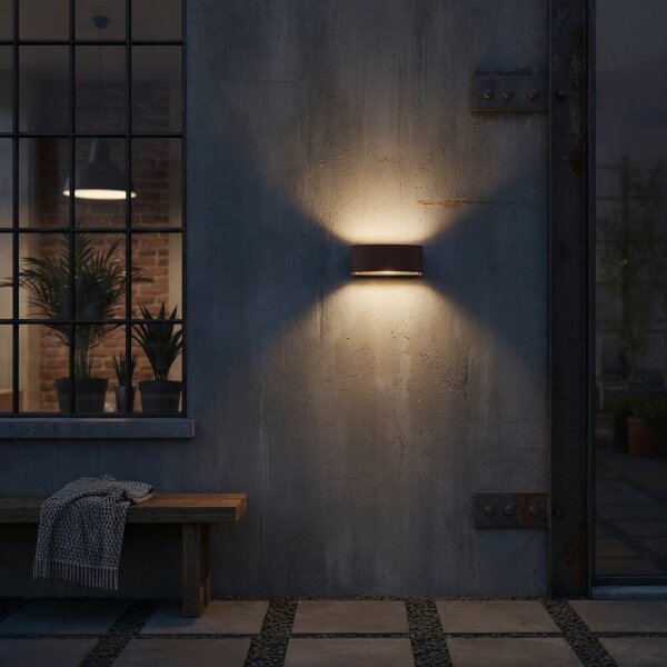 Ideal Lux - Venkovní nástěnné svítidlo ANDROMEDA 1xE27/60W/230V IP55 hnědá