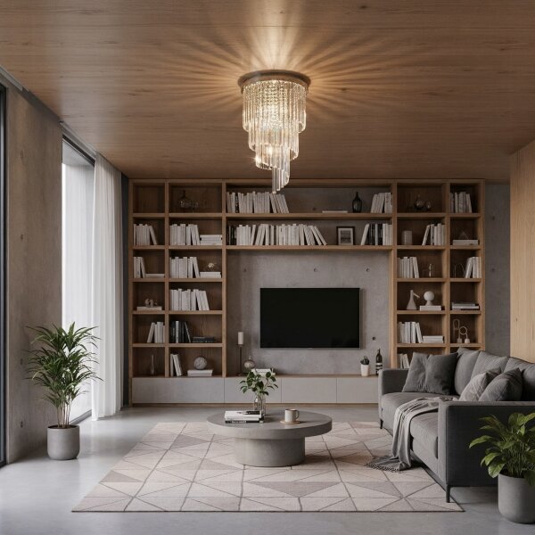 Ideal Lux-Křišťálový přisazený lustr CARLTON 8xE14/40W/230V pr.40cm lesklý chrom