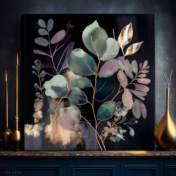Moderní obrazy na plátně - JUNGLE'S EMERALD SYMPHONY 80x80 cm