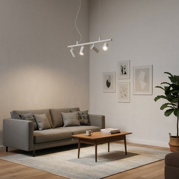 Ideal Lux - LED Lustr na lanku DYNAMITE 4xGU10/7W/230V CRI 90 bílá