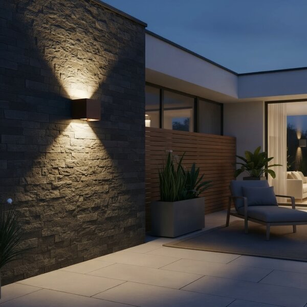 Ideal Lux - LED Venkovní nástěnné svítidlo ATOM LED/12W/230V IP54 hnědá