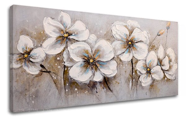 Obraz na plátně KVĚTY 100X50 cm
