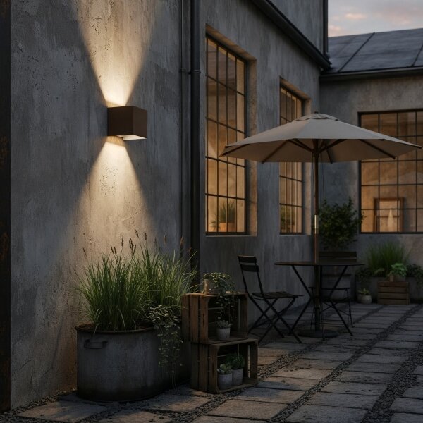 Ideal Lux - LED Venkovní nástěnné svítidlo ATOM LED/12W/230V IP54 hnědá