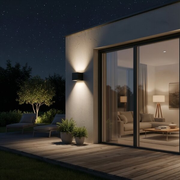 Ideal Lux - LED Venkovní nástěnné svítidlo ATOM LED/12W/230V IP54 černá
