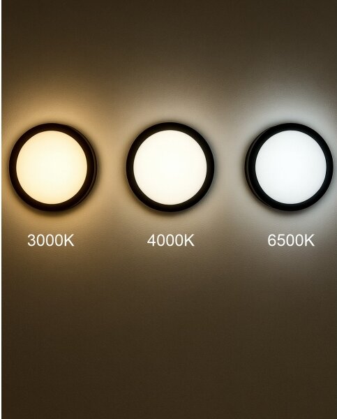 LED Koupel. stropní svítidlo se senzorem ELLÉ LED/24W/230V pr. 26 cm IP54 antr