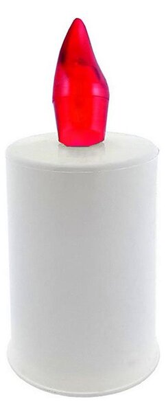 LED Svíčka LED/2xAA teplá bílá 10,8 cm bílá/červená