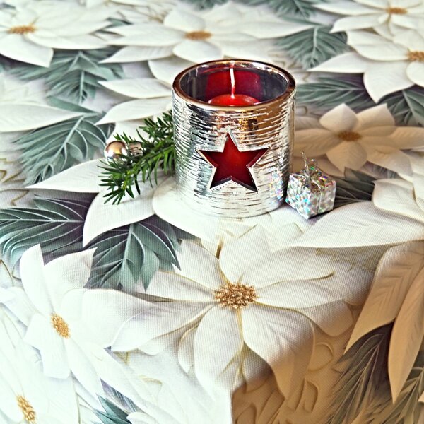 Vánoční ubrusy a běhouny SOFT 70x70 Vypalovaná vlnka