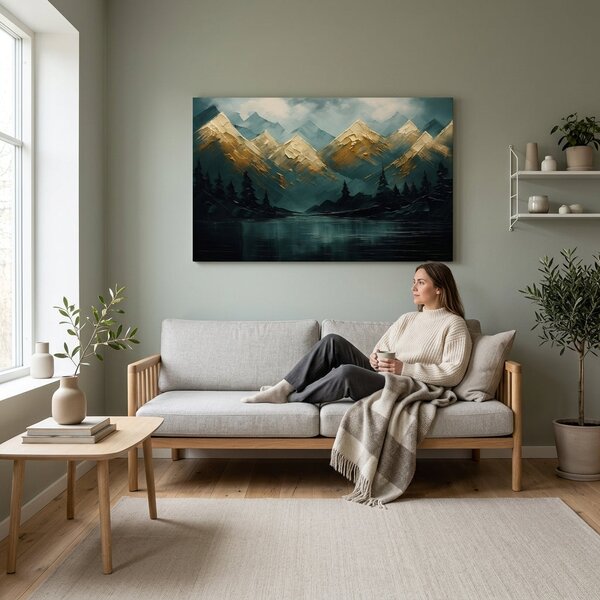 Moderní obraz na stěnu Hory zapadajícího slunce - PREMIUM ART - 40x60 cm