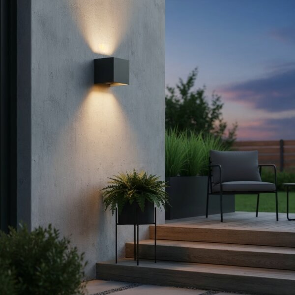 Ideal Lux - LED Venkovní nástěnné svítidlo ATOM LED/12W/230V IP54 antracit