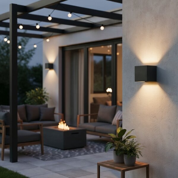 Ideal Lux - LED Venkovní nástěnné svítidlo ATOM LED/12W/230V IP54 antracit