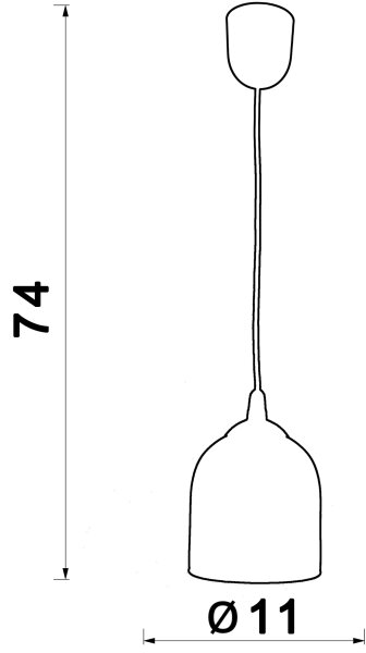 Lustr na lanku CHRIS 1xE27/60W/230V pr. 11 cm zelená
