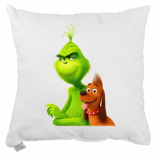Vánoční polštář Grinch a Max 40x40 cm EMI