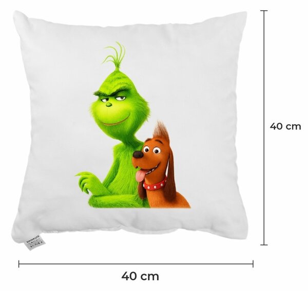 Vánoční polštář Grinch a Max 40x40 cm EMI