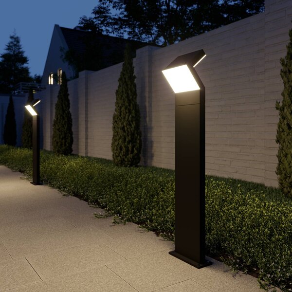 Arcchio LED světlo na cestu Havin, antracit, kov, 100 cm, Černá, Hliník, Moderní